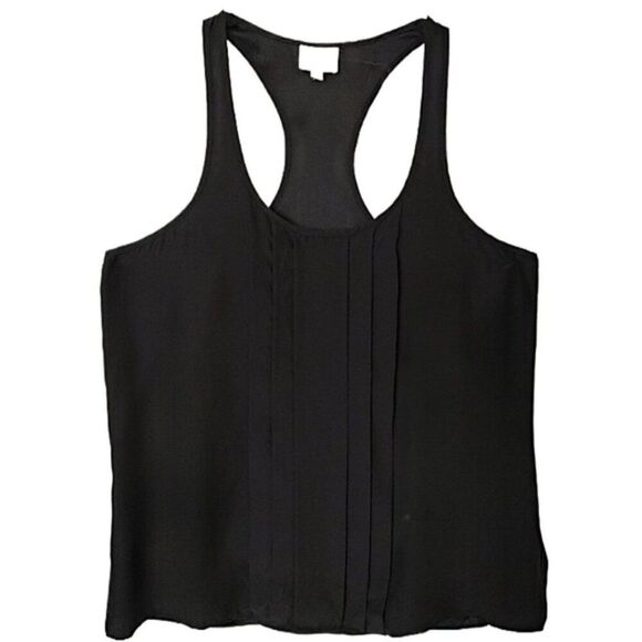 Parker silk pleated tank top blouse S - Picture 2 of 8